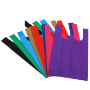 OEM Service Made In China D Cut Non-Woven Pocket T Shirt Eco Non Woven Shopping D Cut Non woven T shirt Bags