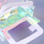 Hot Sale Fashion Custom Holographic Color Clear PVC Shopping Tote Bag