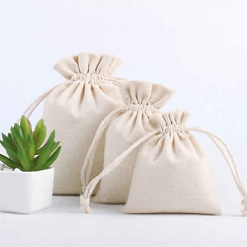 wholesale cotton pouch plain recycled custom small drawstring cotton canvas bag
