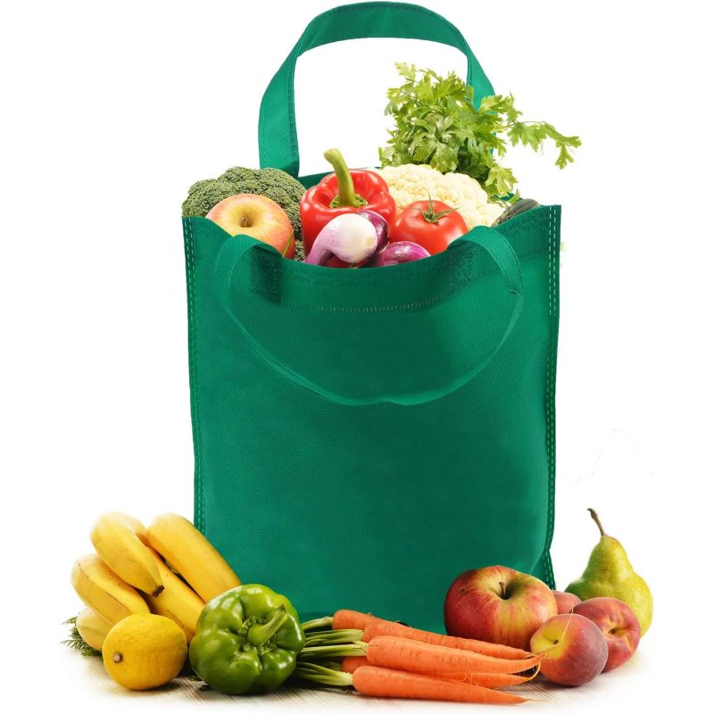 Wholesale Eco Reusable Supermarket Grocery Promotion Shopping Non Woven Carry Fabric Tote  Bag