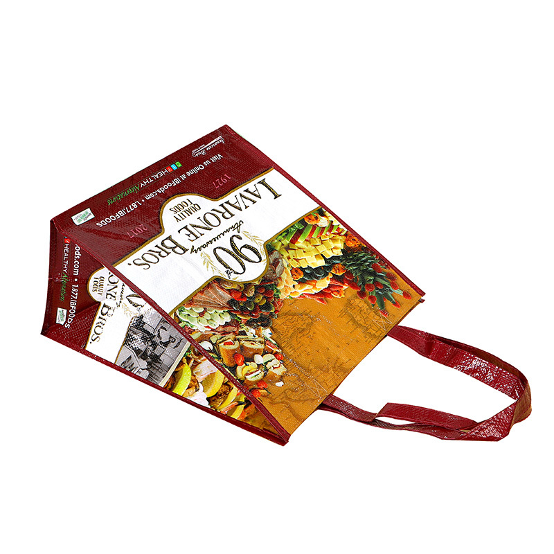 Factory Price  Custom Made PP Woven Laminated Bag Grocery Shopping Bags