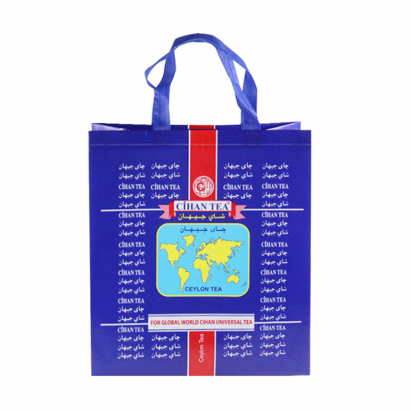 Custom print logos reusable grocery recycled eco bag pp laminated non woven fabric carry shopping bag