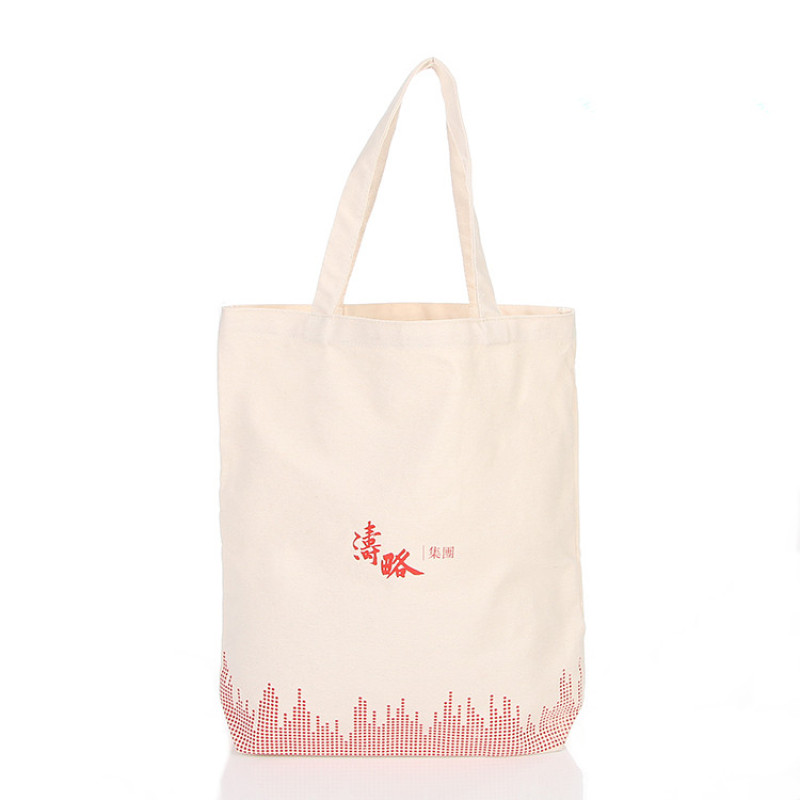 Custom Reusable Organic Cotton Canvas Promotional Shopping Tote Bags With Custom Logo Printed