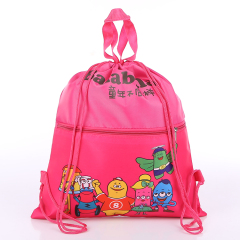 wholesale popular custom non woven fabric drawstring sport bag backpack
