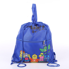 wholesale popular custom non woven fabric drawstring sport bag backpack
