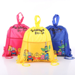 wholesale popular custom non woven fabric drawstring sport bag backpack