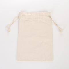 logo printed oem blank drawstring shopping cotton bag  drawstring bag