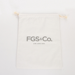logo printed oem blank drawstring shopping cotton bag  drawstring bag