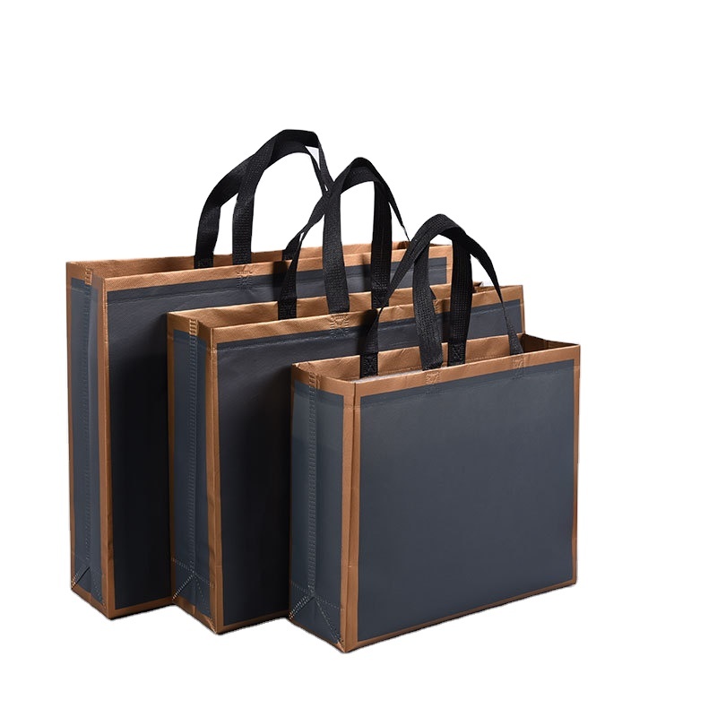 Low MOQ eco friendly luxury reusable pp lamination non woven shopping tote bag custom logo
