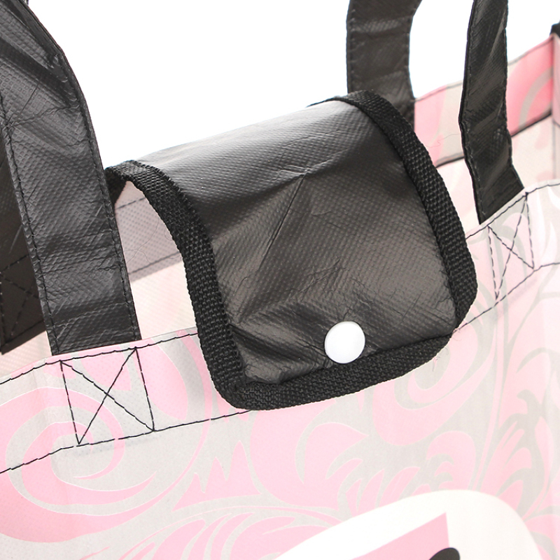 recycled eco-friendly waterproof pink custom laminated non woven reusable shopping bag