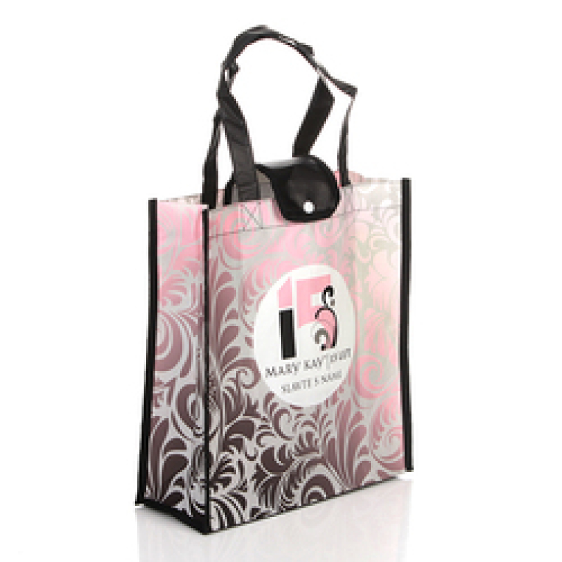 recycled eco-friendly waterproof pink custom laminated non woven reusable shopping bag