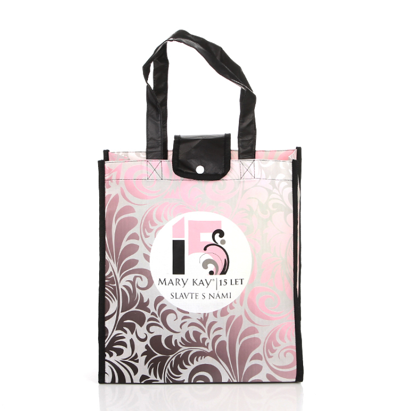 recycled eco-friendly waterproof pink custom laminated non woven reusable shopping bag