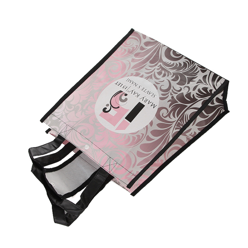 recycled eco-friendly waterproof pink custom laminated non woven reusable shopping bag