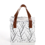 Custom Logo Print Non Woven Food Delivery Aluminum Foil Thermal Insulated Tote Lunch Bag Grocery Shopping Insulated Cooler Bag