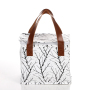Custom Logo Print Non Woven Food Delivery Aluminum Foil Thermal Insulated Tote Lunch Bag Grocery Shopping Insulated Cooler Bag