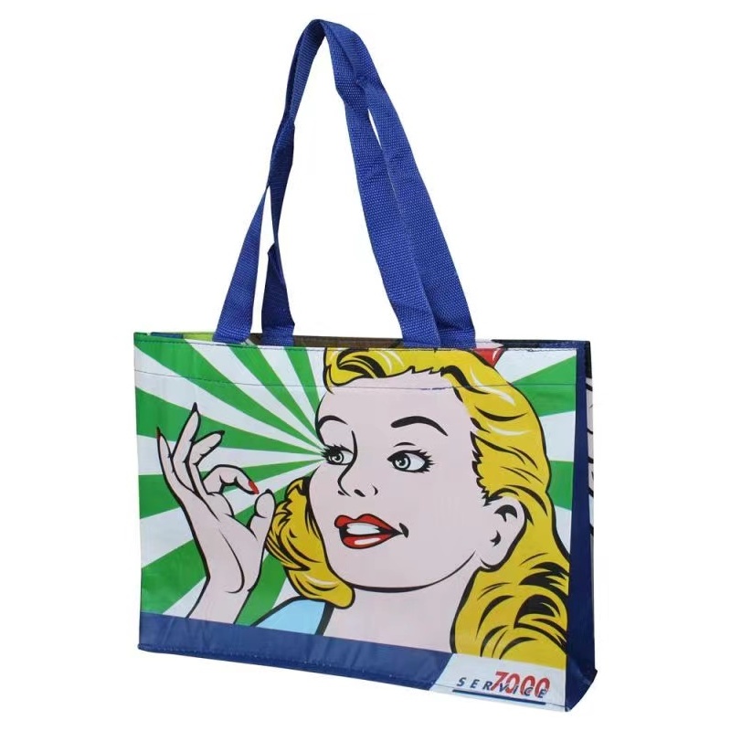 NEW Wholesales colorful Blue Frakta Large Reusable Shopping PP Woven Laminated Tarpaulin Storage Bags