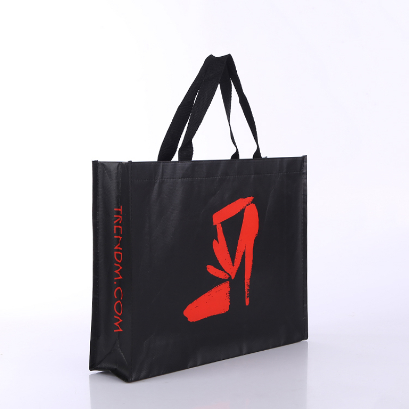 Оптова персоналізована перероблена багаторазова ламінована поліпропіленова ткана сумка для покупок