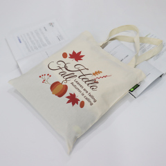Wholesale large capacity custom printed cotton canvas shopping tote bag