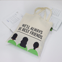 Wholesale large capacity custom printed cotton canvas shopping tote bag