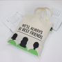 Wholesale large capacity custom printed cotton canvas shopping tote bag