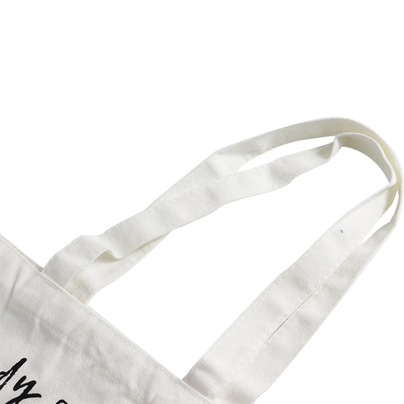 Best price  good quality Custom logo silk-screen 12oz heavy duty  white color 100% cotton promotional handle bag