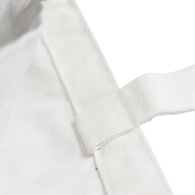 Best price  good quality Custom logo silk-screen 12oz heavy duty  white color 100% cotton promotional handle bag