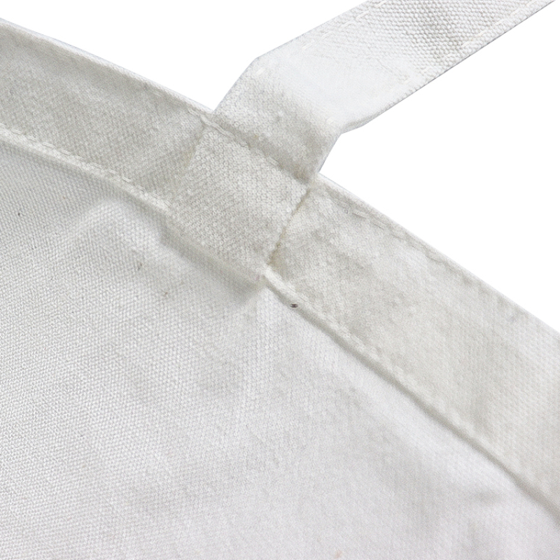 Best price  good quality Custom logo silk-screen 12oz heavy duty  white color 100% cotton promotional handle bag