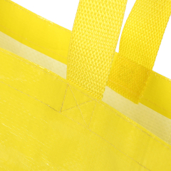 wholesale custom grocery laminated eco rpet pp woven shopping bag reusable
