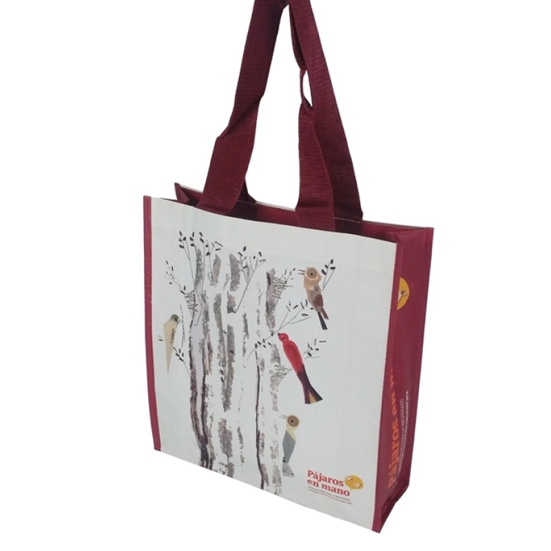 Custom Reusable Grocery Eco Friendly Rpet Non Woven Handled Shopping 120gsm 140gsm Pp Woven Bag