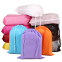 custom eco friendly shoes storage pouch non woven drawstring shoes dust bag with custom logo