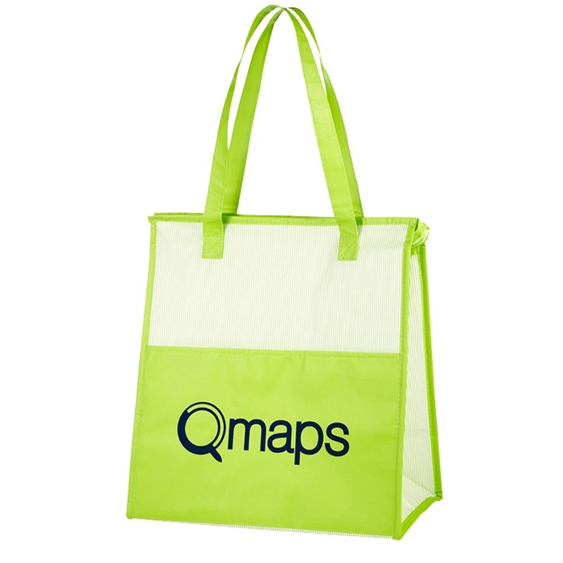 custom logo printing Fashion  pp non woven grocery ice cooler tote bag