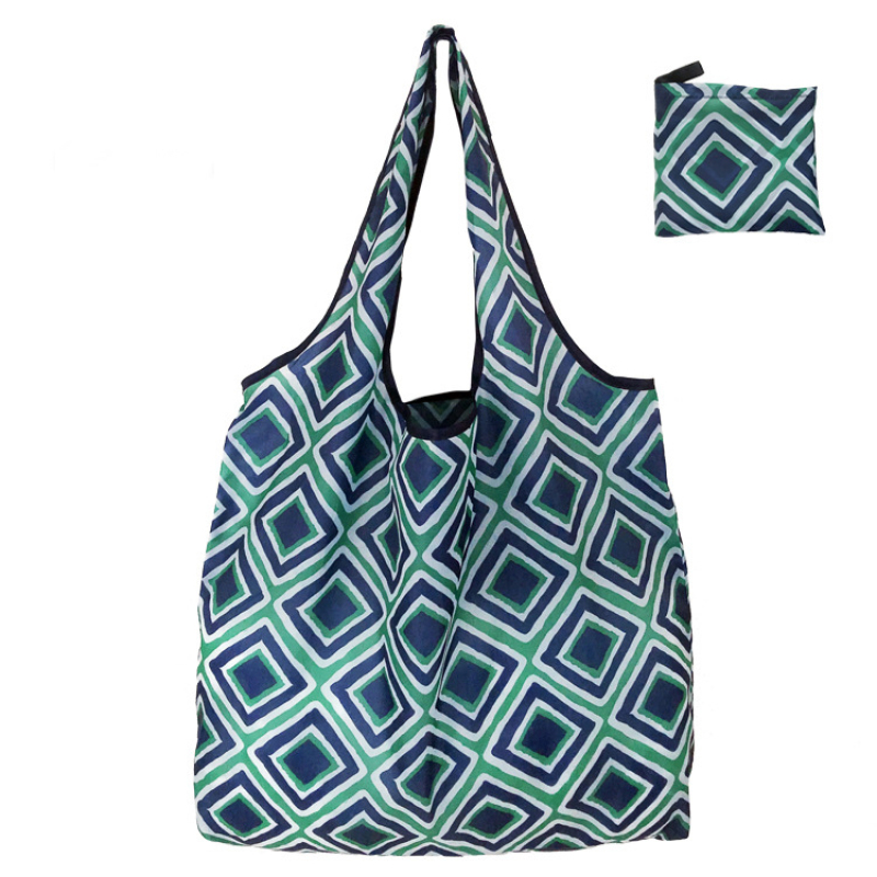 Large capacity custom logo grocery nylon foldable reusable shopping bag
