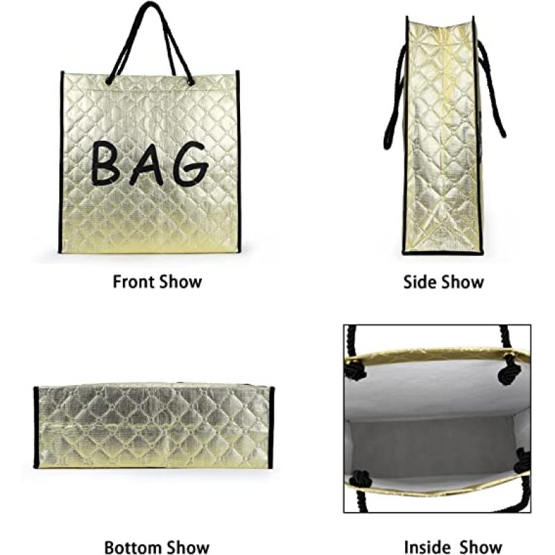 2022 CHENGBAI wholesale Glossy Reusable Grocery Bag  Non Woven Tote Bag with Handles custom logo printed