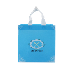 2022 fashion ECO-friendly custom logo printing plain promotion handled laminated non woven tote shopping bag