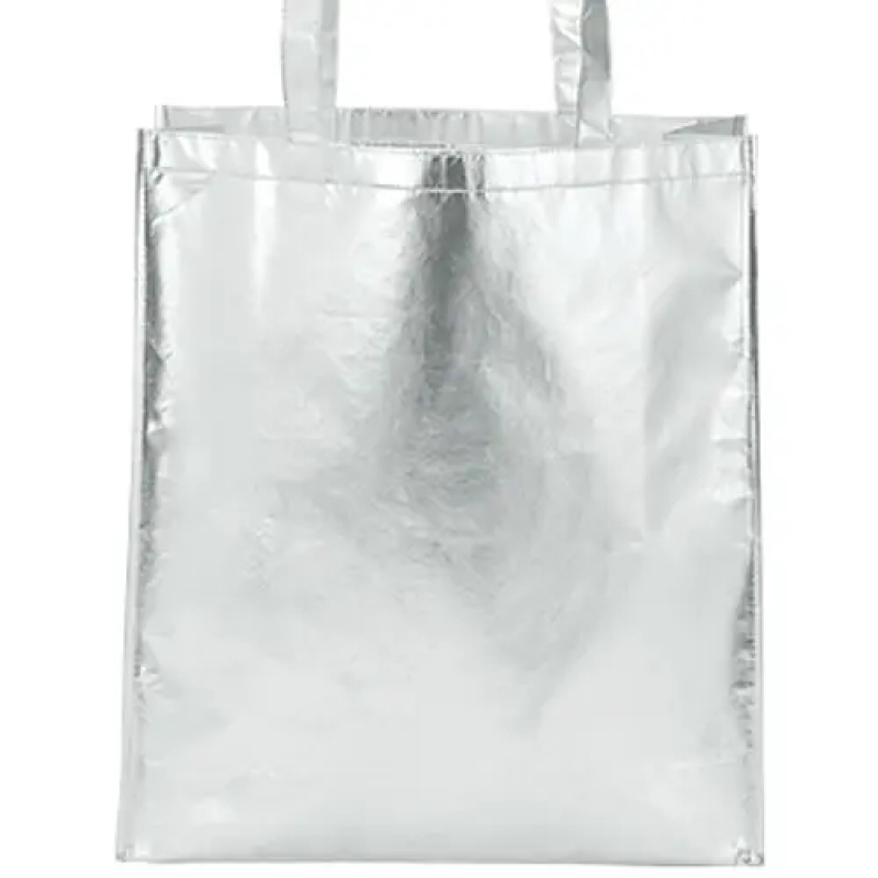 High Quality Custom Printing Gold Silver Non Woven Metallic Lamination Shopping Bag