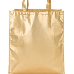 High Quality Custom Printing Gold Silver Non Woven Metallic Lamination Shopping Bag