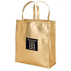 High Quality Custom Printing Gold Silver Non Woven Metallic Lamination Shopping Bag
