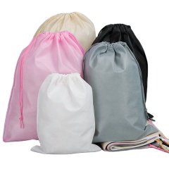custom eco friendly wigs cloth jewelry storage pouch non woven drawstring shoes dust bag
