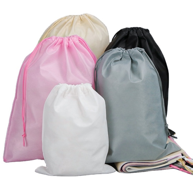 custom eco friendly wigs cloth jewelry storage pouch non woven drawstring shoes dust bag