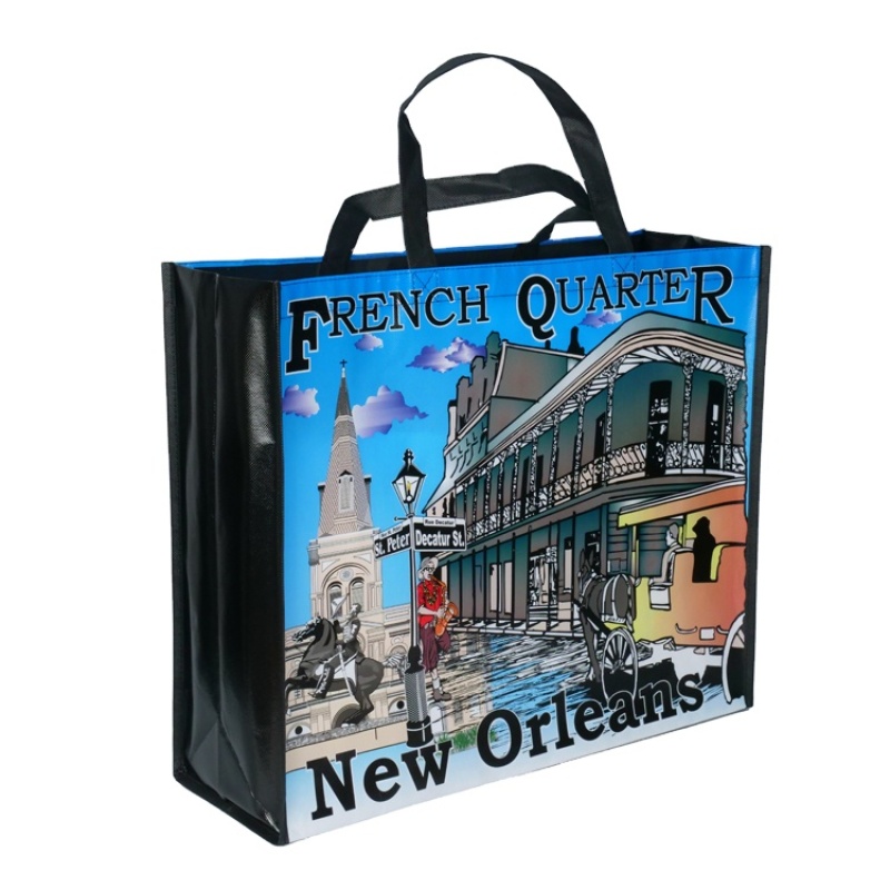 Customized logo printed  Promotional  Laminated Polypropylene Non Woven big shopping Bag from chia manufacturer