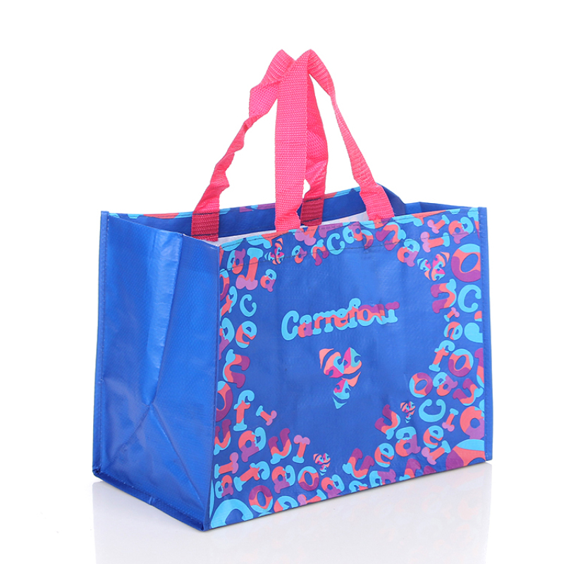 wholesale custom printing reusable grocery eco rpet pp woven shopping bag