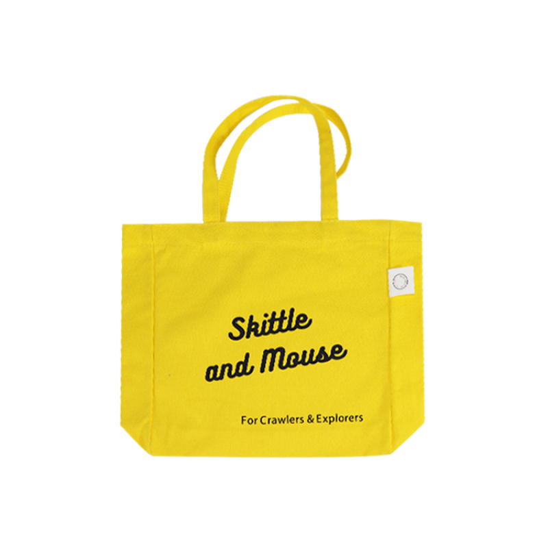 2021 fashion yellow quality custom  logo16 oz  canvas cotton promotional shopping tote bag