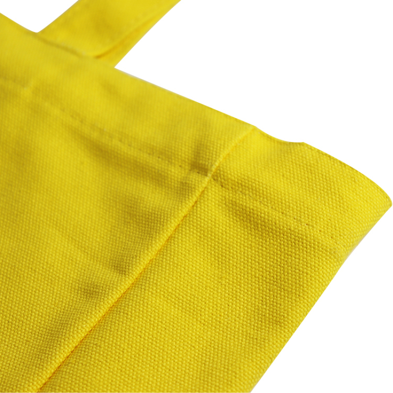 2021 fashion yellow quality custom  logo16 oz  canvas cotton promotional shopping tote bag