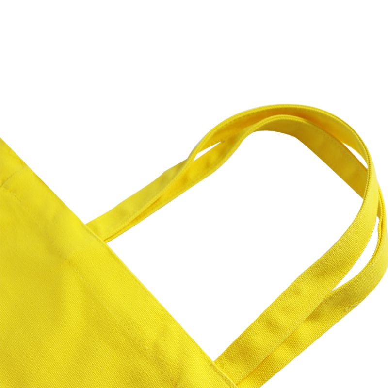 2021 fashion yellow quality custom  logo16 oz  canvas cotton promotional shopping tote bag