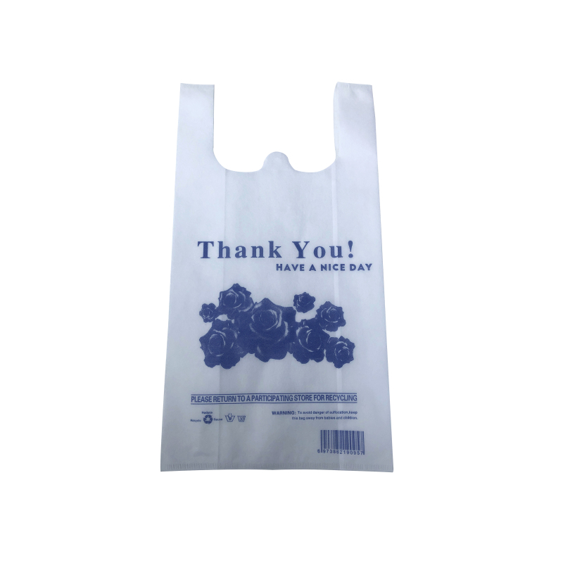 Customer Logo Eco-Friendly  Reusable Die-cut Grocery Non Woven T shirt Shopping bag