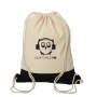 wholesale  custom  portable nature color muslin cotton fabric canvas backpack style drawstring bag  from china manufacturer