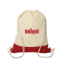 wholesale  custom  portable nature color muslin cotton fabric canvas backpack style drawstring bag  from china manufacturer