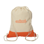 wholesale  custom  portable nature color muslin cotton fabric canvas backpack style drawstring bag  from china manufacturer