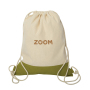 wholesale  custom  portable nature color muslin cotton fabric canvas backpack style drawstring bag  from china manufacturer