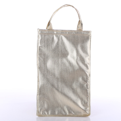 lamination metallic non woven insulated cooler bag with customized logo